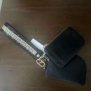 Lululemon Black Wristlet Keychain